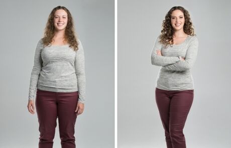 Before and after a protein diet